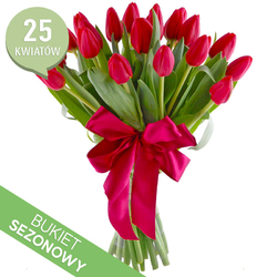 Bukiet czerwone tulipany
